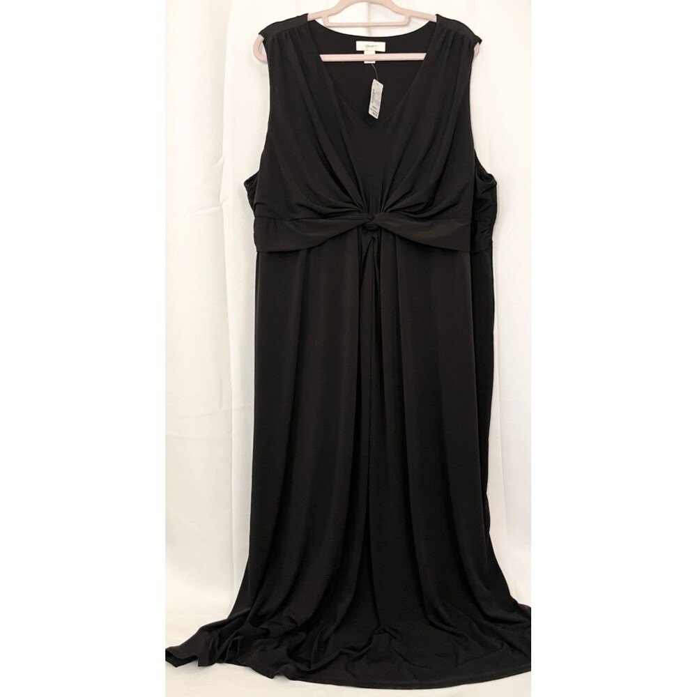 NWT CJ Banks Dress Plus Size 3x 24/26w 22" Sleeveless Black Evening Casual
